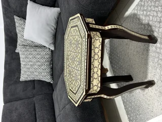للبيع طاولة شرقي فاخرة (أنتيك) الآربيسك  صدف طبيعي قياس 48*36 4