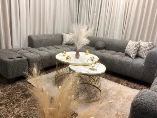 🩸طقم بابلي فخم ومميز بسعر مغري جدامع إمكانية تغيير ألون خشب سويد ولاتيهوإسفنج دا