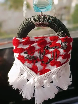 تعليقة سيارة شماغ الاردني الاصلي هدب 🇯🇴🇯🇴 4