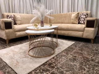 🛋️✨ طقم كورنر فخم – 9مقاعد✨🛋️طقم كنب أنيق يعطي فخامة ولمسة راقية للصالون، مطرز تطر 2