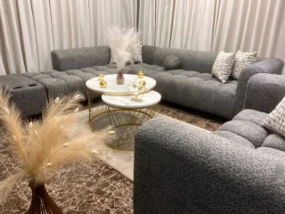 طقم بابلي فخم ومميز بسعر مغري جدامع إمكانية تغيير ألون خشب سويد ولاتيهوإسفنج دان 5