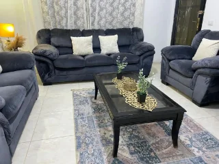 طقم كنب دب امريكي نخب خشب سويد ثقيل 😍اسفنج دانلوب و الظهر هولو طبي 🚑 6