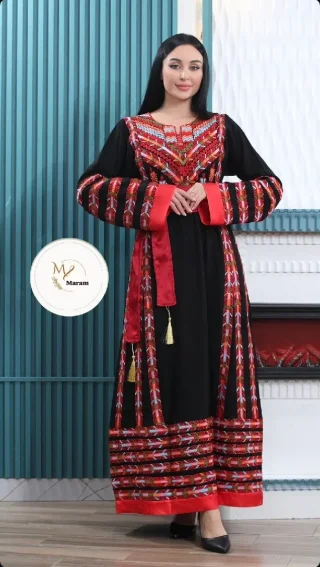 ✔️موسم جدييييييد✔️أجمل ثوب تطريز تصميم فاخر ثوب الألوان لون واحد ✔️متوفر لجميع الأح 5