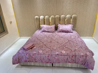 جرد جرد الحاف مجوز 4 قطع مقاس الحاف 230*250مقاس كڤر مطاط 200*200+30وجهين مخدات س 7