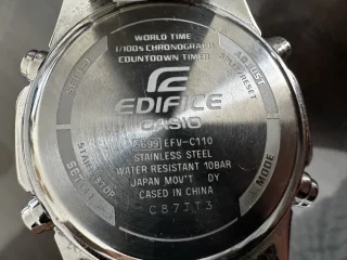 ساعة Casio Edifice أصلية EFV-C110 — World Time / 10 Year Battery / WR100M 7