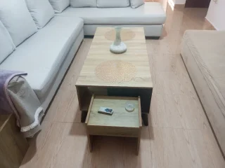 للبيع غرفه نوم مع البرادي بدون الفرشه وكورنر مع طاوله وسط وطاوله عدد ٢صغيره 8