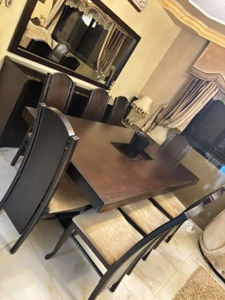 طاولة سفرة كبيرة + طاولة طعام صغيرة 5