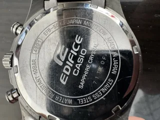 ساعة Casio Edifice Sapphire أصلية — ستانلس ستيل / Japan Mov’t / WR 10BAR 6