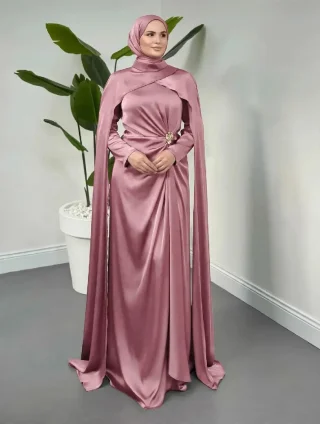 جمال وحكايه وروايـة هالفستـان 😌🤎✨ فستان دبل كـلوش 😍مقاسات سـايـز لـوزن 50.80☺️بـس 5