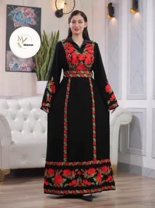 ✔️موسم جدييييييد✔️أجمل ثوب تطريز تصميم فاخر ثوب الألوان ✔️متوفر لجميع الأحجام لغاية 8