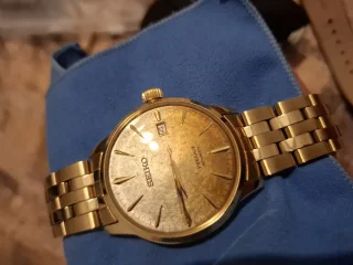 ساعة سيكو بريساج كوكتيل تايم ذهبي.      seiko presage cocktail time gold 6