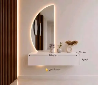 مرايه مع رف الخشب25دينارمرايه مقاس 50*100رف الخشب 80*15 مع كبسة تتشللتواصل /ي ق 2