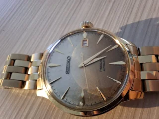 ساعة سيكو بريساج كوكتيل تايم ذهبي.      seiko presage cocktail time gold 4