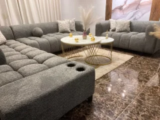 طقم بابلي فخم ومميز بسعر مغري جدامع إمكانية تغيير ألون خشب سويد ولاتيهوإسفنج دان 10