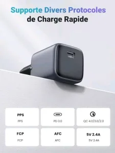 شاحن 📌 شاحن UGreen Nexode Mini – 20W USB-C🌐 www.smartxpc.com🔋 صغير بالحجم، كبير 4