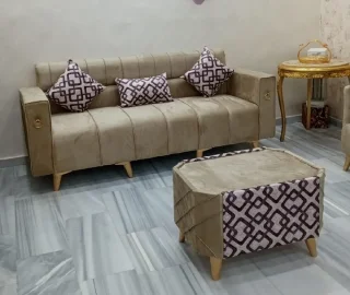 🎋طقم كنب مودرن 9 مقاعد مع طاوله خشب لاتيه وقراط 🛋️ سفنج دانلوب 12 بسعر 215ديضاف ت