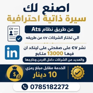 أصمم سيرة ذاتية وانشرها لك على صفحتي لينكد إن 11