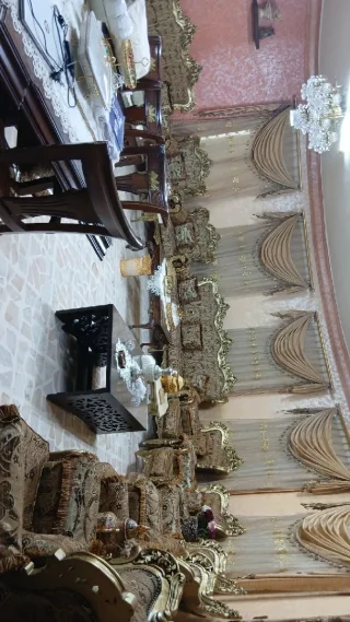 طقم كنب خشب زان  حفر يدوي 3