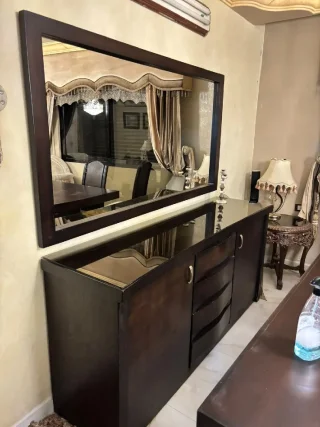 طاولة سفرة كبيرة + طاولة طعام صغيرة 8
