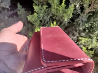 محافظ جلد طبيعي صناعه وخياطه يدويه بالكامل 3