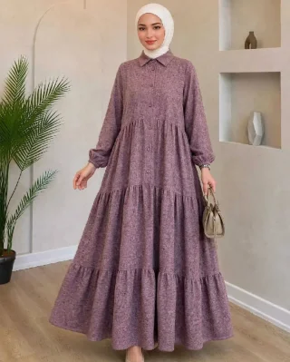 ما رح تكتفي بواحد… بدك كل الألوان.❤️"فستـان  طبـقات دبل كلـوش  👌مقاسات لـوزن 50-7 2