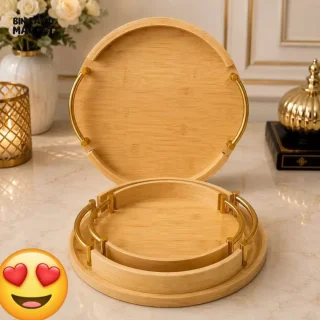 صواني خشب بتوخذ العقل 🥹😍🤎الطقم 3 قطع بسعر 22 دينار 🔥اتركلنا لايك وتعليق واسمك رح