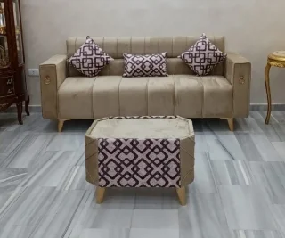 🎋طقم كنب مودرن 9 مقاعد مع طاوله خشب لاتيه وقراط 🛋️ سفنج دانلوب 12 بسعر 215ديضاف ت