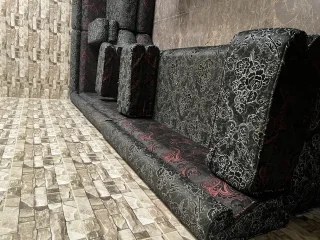 طقم كنب اسفنج مضغوط مستعمل للبيع ع حالته 2