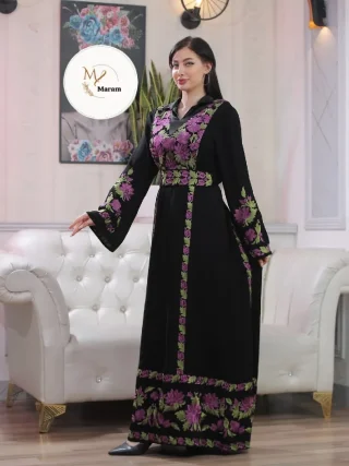 ✔️موسم جدييييييد✔️أجمل ثوب تطريز تصميم فاخر ثوب الألوان ✔️متوفر لجميع الأحجام لغاية 5