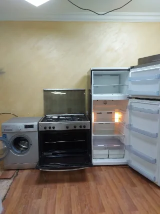 بكج ⚡⚡ثلاجه نوع بيكو 24قدم تبريد هوا فل اكسسوارات ⚡⚡غاز نوع ايطالي قياس 90سم ستي 6