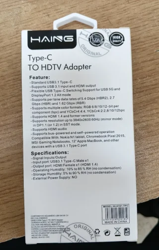 Type c to HDMI  Adapter  قطعة تحويل من تلفون لشاشة