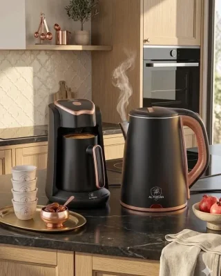 عروض الصيف بلشت من عنا 🔥🔥بكج الفرسان هيتر مع ماكينة قهوة كهربائية ❌️السعر الجديد