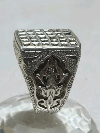 خاتم فضه صياغه مميزه قديمه 3