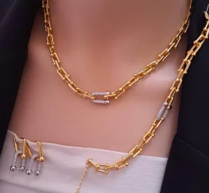 لكي سيدتي طقم ذهب روسي فخم جدا. سنسال مع اسوارة وحلقين وخاتم 12