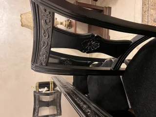 طاولة سفرة 8 كراسي لون اسود 3