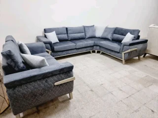 اطقم كنب وكورنر موديلات حديثه خشب سويد 2,5 اسفنج دانلوب قماش وتربروف مكفول3سنوات 9