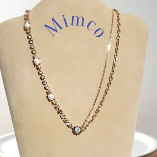 قلادة Mimco الوردية المطلية بالذهب الوردي 4