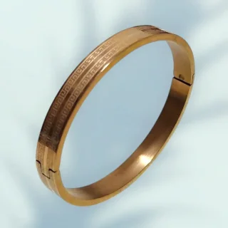 سوار نحاس مشغول يدوي طلاء ذهب 2