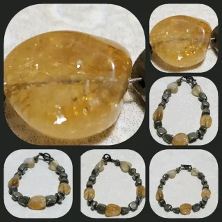 سوار  من السترين الطبيعي والبيريت