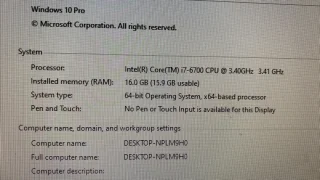 جهاز hp i7 جيل سادس و 16 رام