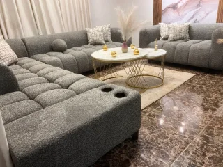 🩸طقم بابلي فخم ومميز بسعر مغري جدامع إمكانية تغيير ألون خشب سويد ولاتيهوإسفنج دا 15