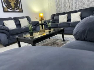 طقم كنب دب امريكي نخب خشب سويد ثقيل 😍اسفنج دانلوب و الظهر هولو طبي 🚑 5