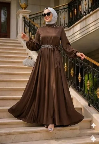 ليش تدفعي أكثر؟ العرض عنا أوفر☺️"فستـان دبـل كلـو😉فري سايـز سـايـز  لـوزن 50-80👌ب