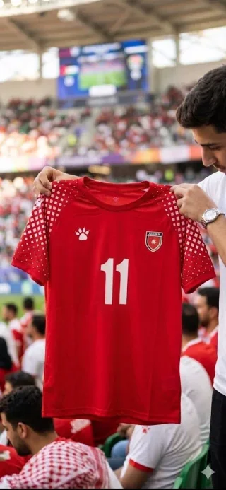 بلوزة المنتخب الاردني لسنة ٢٠٢٦ توفرت❤️‍🔥❤️‍🔥🇯🇴ومتوفرة بلونين رقم احمر وابيض المقاسات ١ 2