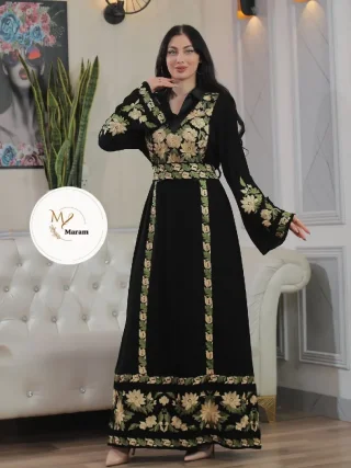 ✔️موسم جدييييييد✔️أجمل ثوب تطريز تصميم فاخر ثوب الألوان ✔️متوفر لجميع الأحجام لغاية 7