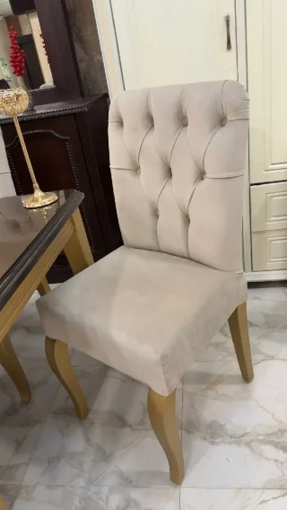 طاولة سفره 6 كراسي 🪑Full modern ✅راقيه و مميزه جداً 🤍✨خشب زان 🪵 بالكامل ✅ استعمال 6
