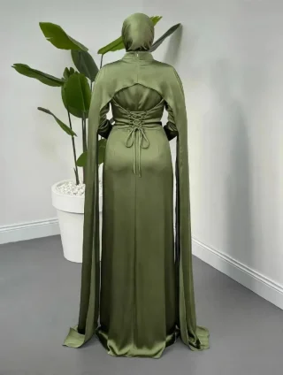 جمال وحكايه وروايـة هالفستـان 😌🤎✨ فستان دبل كـلوش 😍مقاسات سـايـز لـوزن 50.80☺️بـس 2