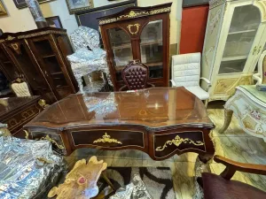 أثاث مكتبي جديد مستورد من مصر بأفضل انواع الخشب الزان والنحاس 6