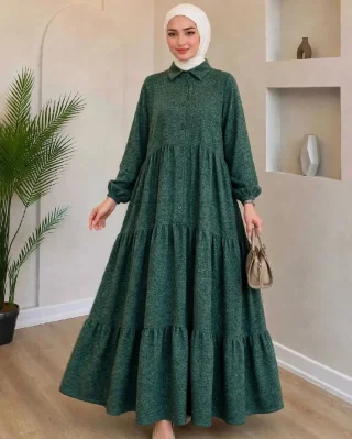 ما رح تكتفي بواحد… بدك كل الألوان.❤️"فستـان  طبـقات دبل كلـوش  👌مقاسات لـوزن 50-7 9