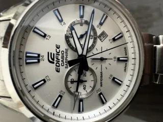 ساعة Casio Edifice Sapphire أصلية — ستانلس ستيل / Japan Mov’t / WR 10BAR 2